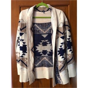 Tribal print cardigan